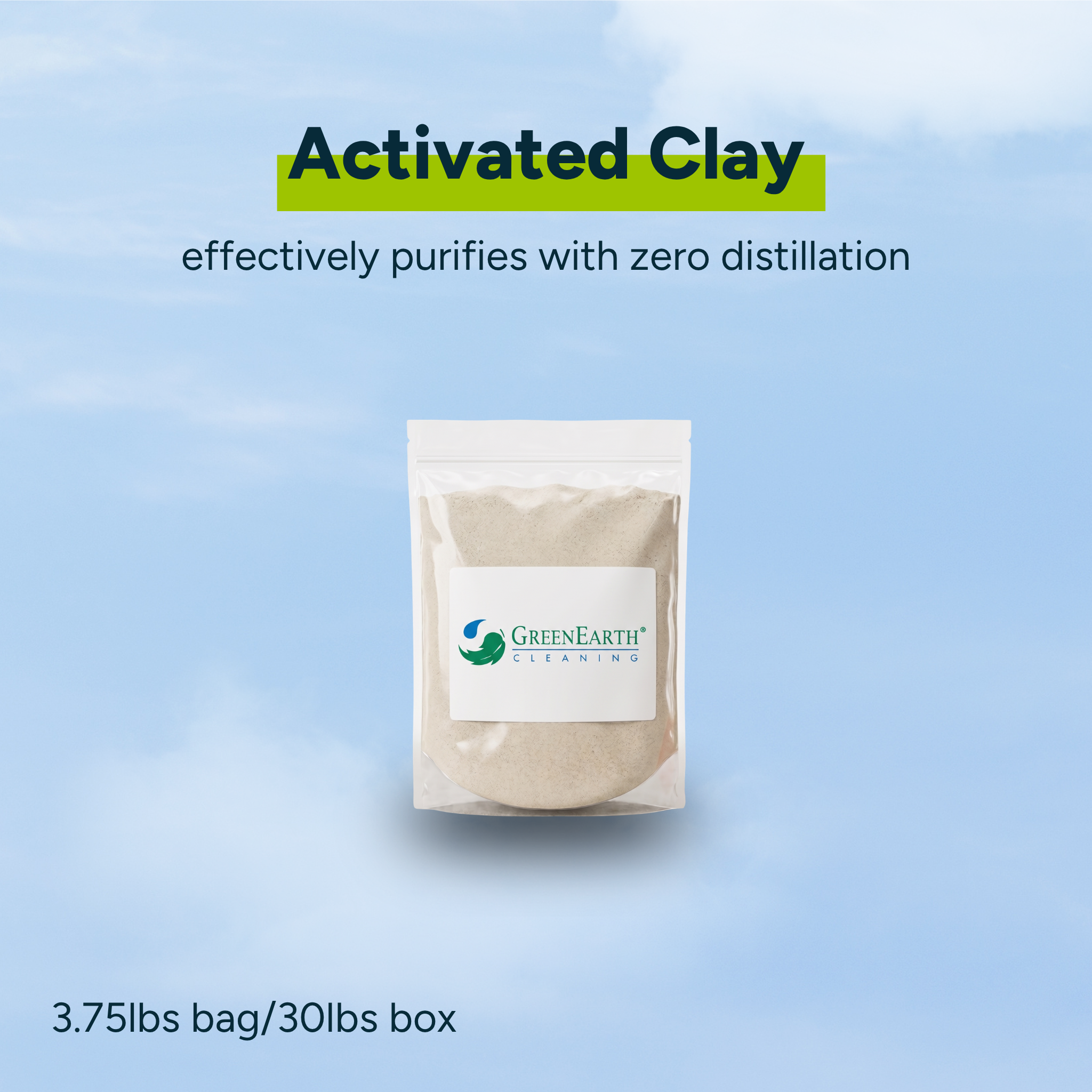 GreenEarth Activated Clay Large 3.75lb Bags - 30lb Box