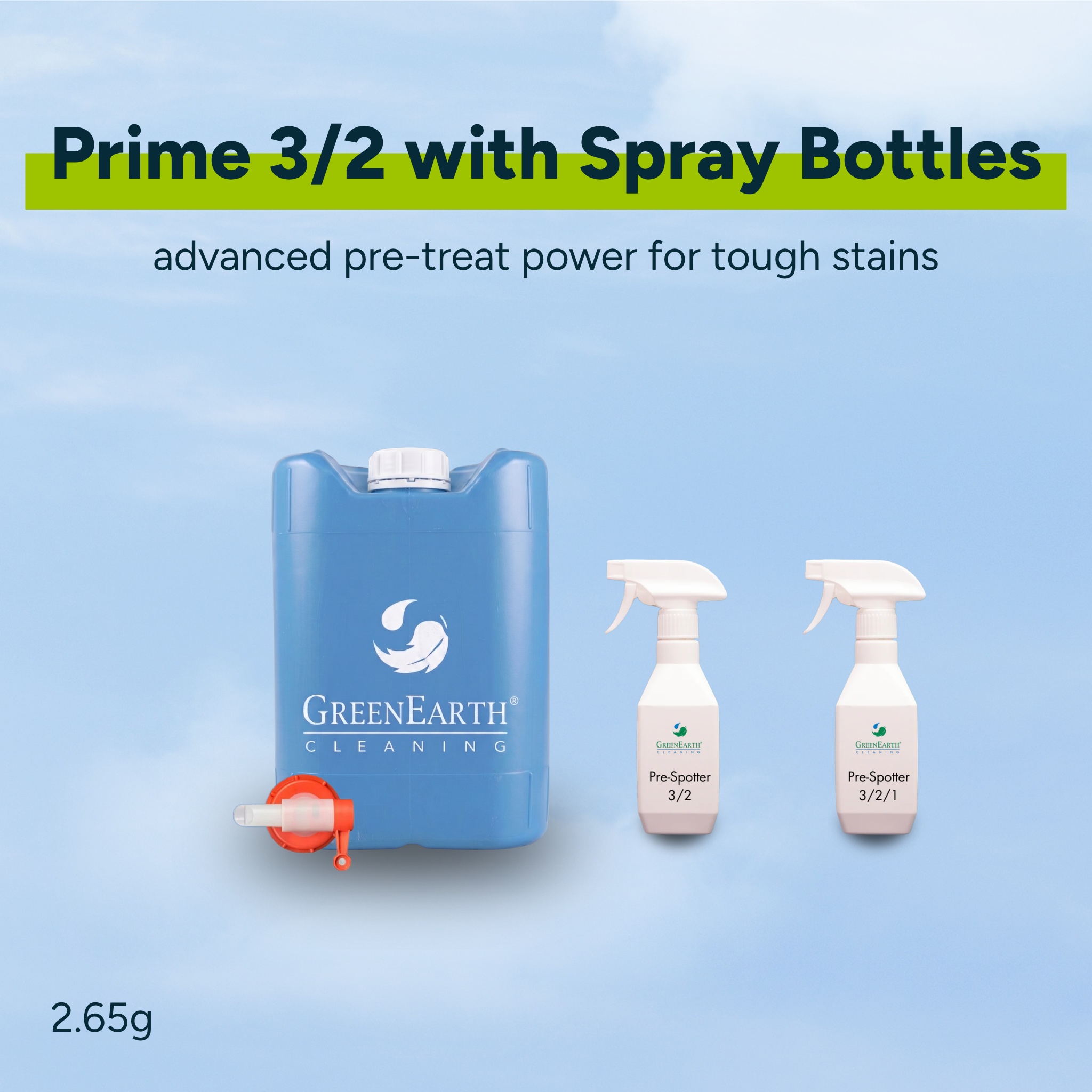 GreenEarth Prime 3/2 2.65gal/10l With Spray Bottles